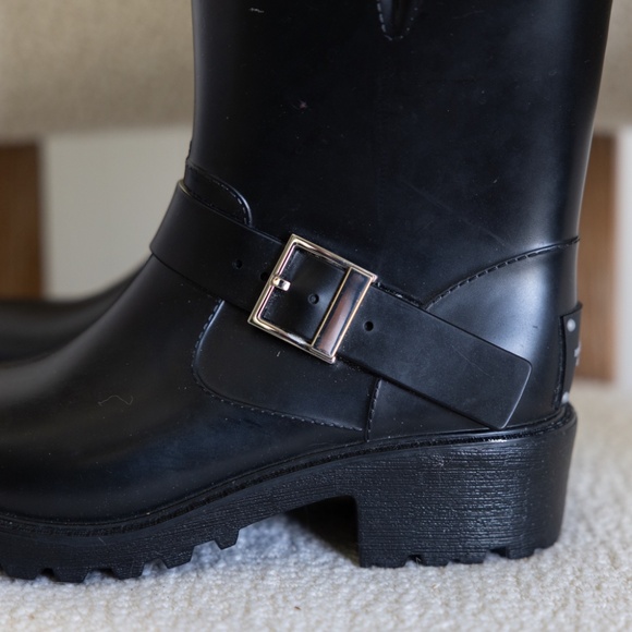 Michael Kors Moto Style Calf Height Rain Boots size US Womens 7 - Picture 5 of 14